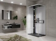 Novellini Glax 2 2.0 kabina z hydromasażem hydro plus 100x70 lewa czarna G22A197SM1L-1HU