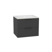 Excellent Tuto 2.0 szafka wisząca z umywalką PIK 60x50x46,5 cm front gładki wysoki szary MLEX.2172.K.60.0265.GRGR