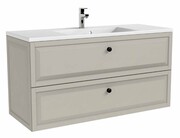 Oristo Montebianco szafka z umywalką Amelia 120x60x46 piaskowy mat OR47-SD2S-120-10/UME-AM-120-92-C
