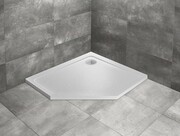 Radaway Doros Pt E Stone brodzik pięciokątny 90x80x5cm prawy biały SDRPT9080-01-04SR