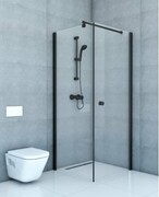 Sea Horse Fresh Line Black kabina kwadratowa prawa 90x90x195 cm przejrzyste BKP259TKP+