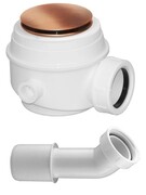 Omnires Omnires Syfon brodzikowo-wannowy do brodzików z otworem 50 mm i wanien bez przelewu miedź szczotkowana WB01XCPB