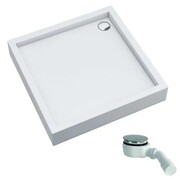 Schedpol Schedline Favory Plus brodzik kwadratowy 90x90x16cm White Stone 3ST.F1K-9090/B/ST