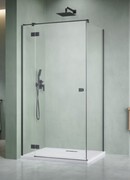 Radaway Essenza Kdj Brushed GunMetal kabina 100x75cm lewa szczotkowany grafit 1385040-92-01L/1384049-01-01