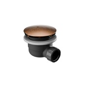 Excellent Vert syfon do brodzika czarny 90 mm z pokrywą miedź szczotkowana INEX.2116.K.90.BLCB