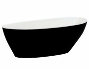 Besco Goya XS B&W 142x62cm wanna wolnostojąca biało-czarna MATOWA+ odpływ klik-klak czarny czyszczony od góry #WMMC-140GKB