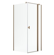 Radaway Nes Kdj II Brushed Copper kabina 90x100cm prawa szczotkowana miedź 10032090-93-01R/10039100-01-01