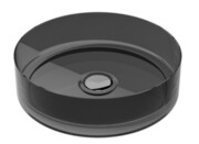 Besco Enya Carbon Grey + syfon chrom umywalka nablatowa 36x36x10cm #UME-36-CGC