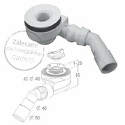 Radaway Syfon do brodzików Giaros z otworem odpływowym Ø 50mm 5SL1 __AUTORYZOWANY_DYSTRYBUTOR__