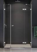 New Trendy Eventa drzwi wnękowe pojedyncze z dodatkową ścianką 150x200 cm przejrzyste prawe chrom EXK-4465