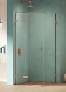 New Trendy Eventa Copper Shine kabina prysznicowa kwadratowa 110x110x200 cm lewa przejrzyste miedź połysk EXK-6392