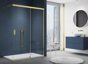 SanSwiss Cadura Gold Line kabina Walk in 180cm prawa ze ścianką przesuwną CAW2D1801207