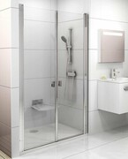 Ravak Chrome CSDL2 drzwi prysznicowe 100cm białe transparent 0QVAC10LZ1