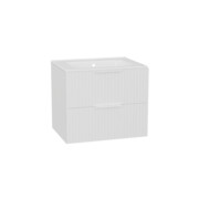 Excellent Tuto 2.0 szafka wisząca z umywalką PIK front ryflowany 60x50x46,5 cm biała MLEX.2172.K.60.0365.WHWH