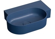 Omnires Ovo M+ umywalka nablatowa/wisząca prawa 55x38 cm midnight blue mat OVO555UWPMB