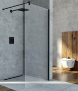 Sea Horse Easy In Black kabina Walk In 90x200 cm przejrzyste BKP251T09K