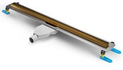 New Trendy Visio Slim Gold Shine odpływ liniowy z rusztem polerowanym w kolorze złota 100x3,2 cm OL-0075