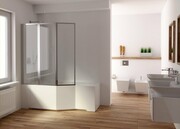 Besco Integra 170x75cm Wanna asymetryczna Lewa + parawan 3-skrzydłowy #WAI-170-PL3