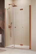 Radaway Nes Brushed Copper DWSB drzwi wnękowe 120cm W3 prawe szczotkowana miedź szkło przejrzyste 10044750-93-01R/10045450-01-01