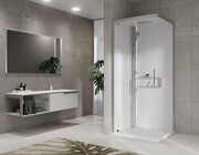 Novellini Glax 2 2.0 kabina z hydromasażem 90x90 lewa srebrna G22GF99SM1-1BB