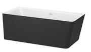 Roca Ona wanna wolnostojąca przyścienna lewa CZARNO BIAŁA 160x70cm A2486290K0