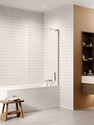 New Trendy Nesta parawan nawannowy ze wspornikiem kątowym 70x150 cm szkło przejrzyste P-0193-WL