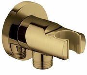 Omnires przyłącze kątowe mosiężne z uchwytem na słuchawkę złoto szczotkowane 8873GLB ___ RABAT W KOSZYKU! ___