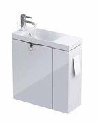 Oristo Siena szafka z umywalką 55x55x22cm biały połysk OR45-ZD2D-55-1-P