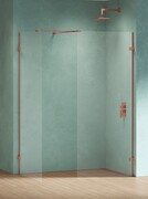 New Trendy Eventa Copper Shine kabina walk-in 120x90x200 cm przejrzyste miedź połysk EXK-6567