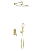 KFA MALAGA BRUSHED LIGHT GOLD podtynkowy zestaw prysznicowy z baterią 3 funkcyjną złoty szczotkowany 4529-501-31