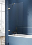 New Trendy Avexa Gold Brushed parawan nawannowy z wspornikiem skośnym 80x150 cm przejrzyste EXK-2007