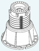 Sanswiss Nóżki do brodzika komplet 5 szt FWU.5