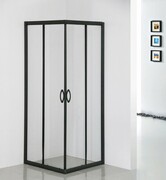 Sea Horse Stylio Black kabina natryskowa kwadratowa 80x80x190 cm przejrzysta BK501QTK+