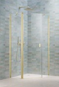 Radaway Nes Brushed Light Gold Ptj kabina pięciokątna 100x80cm lewa szczotkowane jasne złoto 10052000-98-01L/10052200-98-01