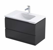 Oristo Brylant szafka podumywalkowa wisząca 79x50x45 czarny mat OR36-SD2S-80-8-V3