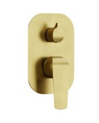 Excellent Clever 2.0 bateria prysznicowo-wannowa podtynkowa, 2 funkcyjna, złoty szczotkowany AREX.4145GB