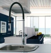 Paffoni Bateria kuchenna LIGHT czarny-chrom LIG179CRNO