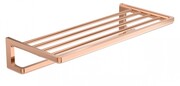 Roca Tempo półka ścienna na ręczniki z wieszakiem z odporną powłoką Everlux Rose Gold A817032RG0