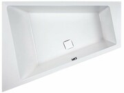 Sanplast Space Line Wanna trapezowa lewa+stelaż+adapter z pokrywką WTL/SPACE 180x140+SP, 610-100-1160-01-000