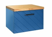 Besco Floo szafka podumywalkowa lewa 80x50x40cm czarna, uchwyt złoty SUF-854-CZL