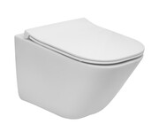 Roca Gap Square Compacto miska WC wisząca Rimless z deską wolnoopadającą Slim biała A34H473000