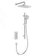 KFA MALAGA CHROM podtynkowy zestaw prysznicowy z baterią termostatyczną 3 funkcyjną i natryskiem przesuwnym 5759-301-00