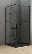 New Trendy New Soleo Black 90x90x195 cm kabina prawa przejrzyste D-0290A/D-0121B