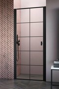 Radaway Nes 8 Black Dwj I Factory Drzwi wnękowe 90cm lewe czarny mat/szkło przejrzyste 10076090-54-55L