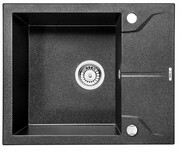 Deante Andante zlewozmywak 1-komorowy z krótkim ociekaczem 59x49 cm grafit metalik ZQN G11A