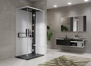 Novellini Glax 2 2.0 kabina masażowo-parowa 80x80 czarna G22A80T5-1HU