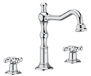 Roca Carmen bateria umywalkowa wysoka sztorcowa 3-otworowa Chrom A5A444BC00