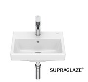 Roca Gap umywalka ścienna 40x32 cm z otworem na baterie biała z powłoką SUPERGLAZE A3270YXS00