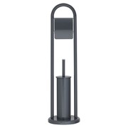 Sealskin Acero stojak na papier toaletowy ze szczotką do WC metalowy szary 361733614