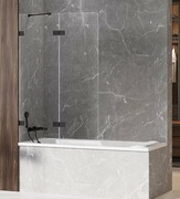 New Trendy Avexa Black parawan nawannowy 2-częściowy 100x150 cm lewy przejrzyste EXK-1982